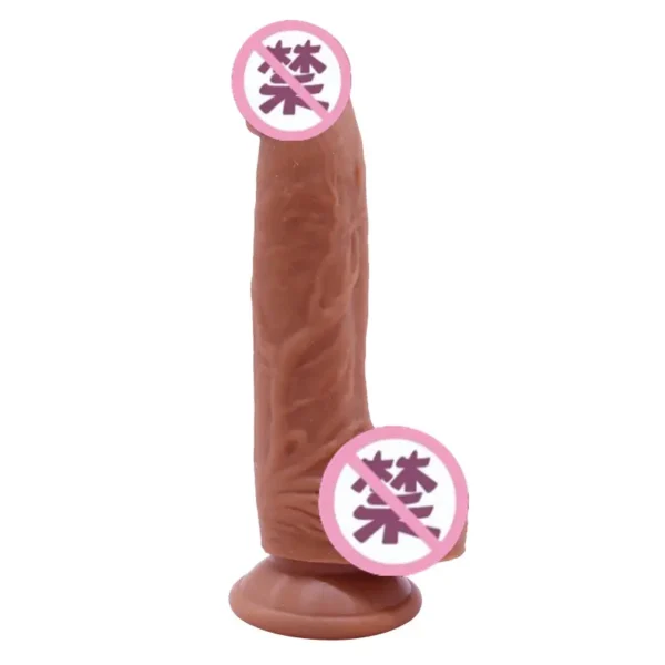 Silicone Dildos for Female Masturbation Penis Cock Skin Sliding Foreskin with Huge Suction Cup Toys for Women